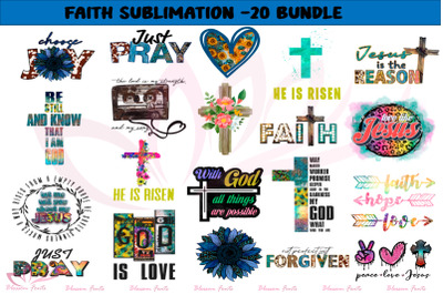 Faith Sublimation - 20 Bundle