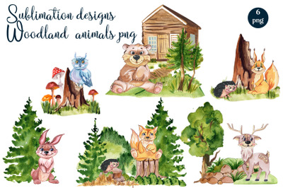 Woodland animals clipart. Forest cute baby animals clipart