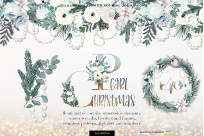 Pearl Christmas floral collection