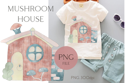 sublimation house gnome mushroom png disign autumn halloween