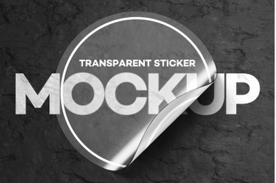 Transparent Sticker Mockup