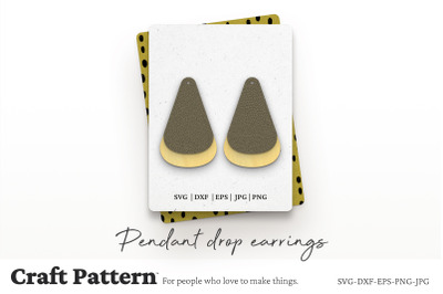 Pendant Earrings SVG, Earring SVG, Earring Template, Laser Cut Files