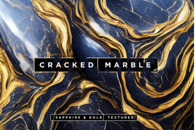 Sapphire &amp; Gold Marble Textures