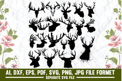 Deer head&2C; deer&2C; hunting&2C; animal&2C; stag&2C; deer hunting&2C; hunter&2C; forest&2C;