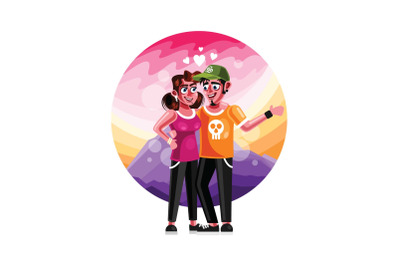 Couple in Love Illustration