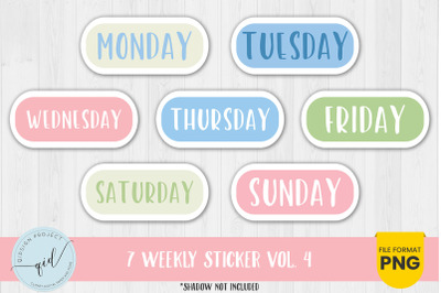 7 Weekly Sticker Vol. 4, Daily stickers