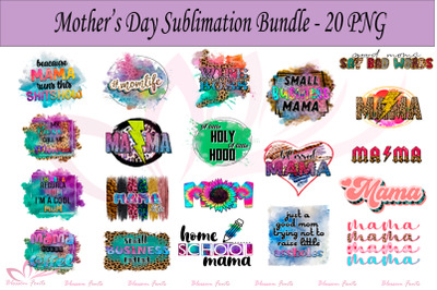 Mother&#039;s Day Sublimation Bundle - 20 PNG