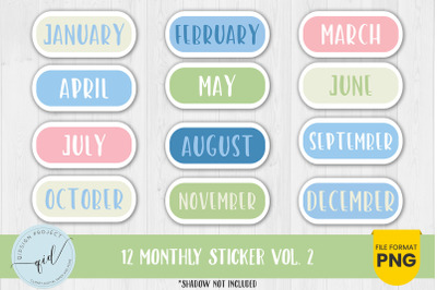 12 Monthly Sticker Vol. 2, Colorful stickers