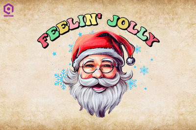 Feelin&#039; Jolly Retro Santa Christmas