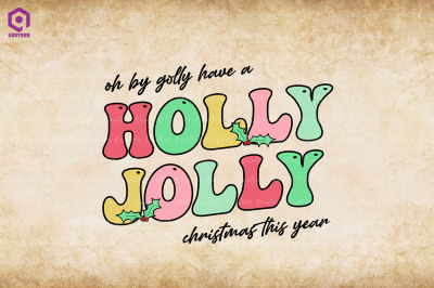 Holly Jolly retro Christmas