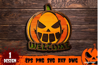 Halloween Door Sign Svg | Laser Cut | Door hanger