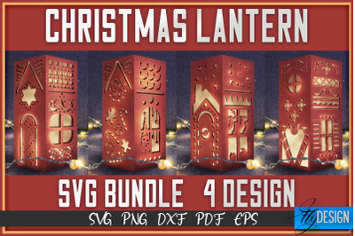 Christmas Lantern SVG Bundle | Paper Cut SVG | Christmas Design