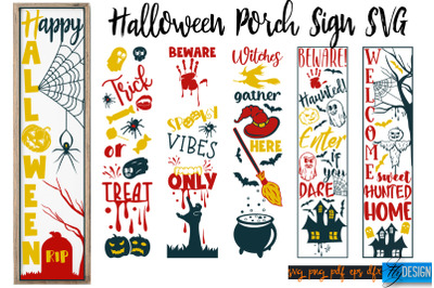 Halloween Porch Signs SVG Bundle | Halloween SVG Design | Funny Quotes