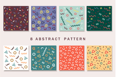 Abstract Digital Paper Set, 8 Digital Paper, JPG Pattern