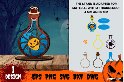 Halloween Bottles Design | Svg Bundle | Glowfoge