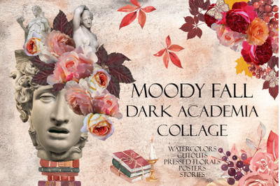 Moody Fall. Dark Academia Collage