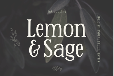 Lemon And Sage Hand Lettered Display Serif Font