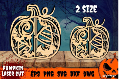 Halloween Laser Cut Design | Svg Bundle | 3D Pumpkin