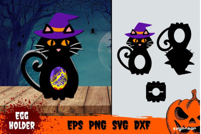 Black Cat Egg Holder Template | Svg Bundle | Cut Files