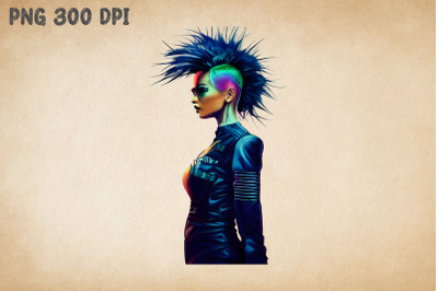 Mohawk Cyberpunk Girl