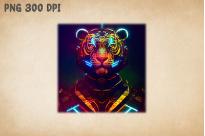 Cyberpunk Tiger