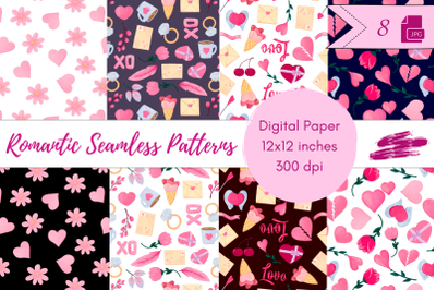 Valentines seamless patterns