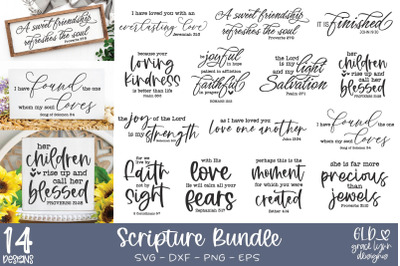 Scripture SVG Bundle | Bible Verse Bundle | Religious SVGs