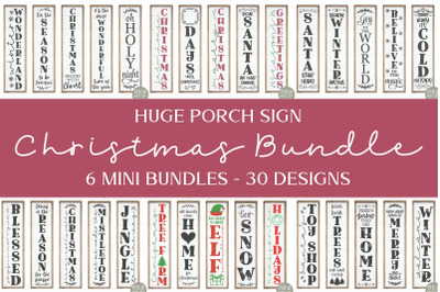 Huge Christmas Porch Sign Bundle | Christmas SVG Bundle | Porch Leaner