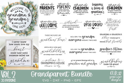 Grandparent Bundle Vol. 2 | Grandma SVG Bundle | Grandparent SVGs