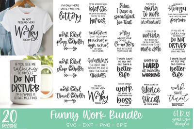 Funny Work SVG Bundle | Office Humor SVG Quotes
