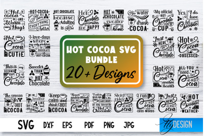 Hot Cocoa SVG Bundle | Winter Designs | Chocolate SVG v.2