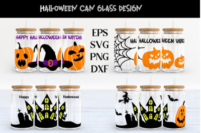 Halloween libbey can glass SVG | Halloween sublimation