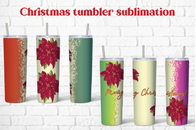 Christmas poinsettia tumbler | Christmas flower poinsettia