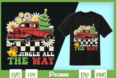 Retro Christmas Truck Jingle All the Way