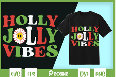 Holly Jolly Vibes Retro Christmas