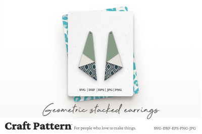 Geometric Earrings SVG, Earring SVG, Earring Template, Laser Cut Files