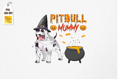 Pitbull Mummy Halloween Gift Dog Lover