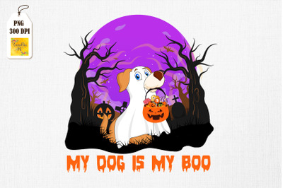 Ghost Dog Halloween My Dog Is My Boo