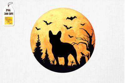 Frenchie Dog Moon Howl Halloween