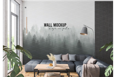 Wall mockup, Wallpaper mockup