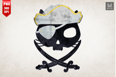 Pirate Cat Kitten Halloween Skull