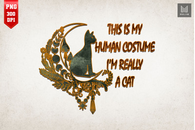 Halloween Cat This Is My Human Costume