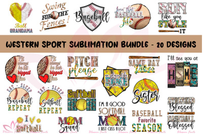 Western Sport Sublimation Bundle - 20 Designs
