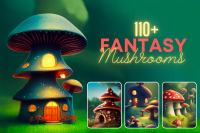 110+ Fantasy Magic Mushrooms in Wonderland
