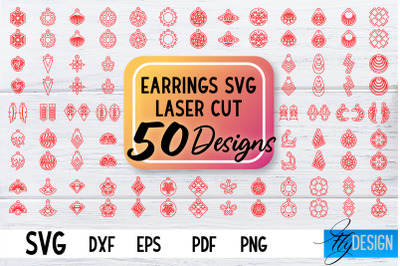 Laser Cut Earrings SVG | Earrings SVG Design | CNC files