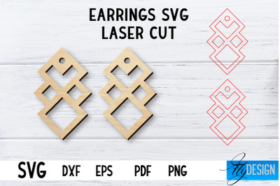 Laser Cut Earrings SVG | Earrings SVG Design | CNC files