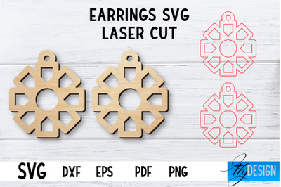 Laser Cut Earrings SVG | Earrings SVG Design | CNC files