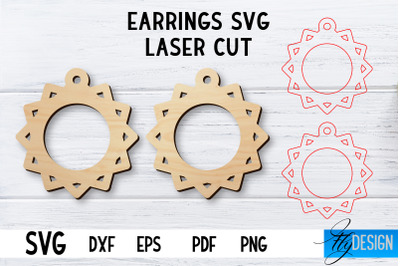 Laser Cut Earrings SVG | Earrings SVG Design | CNC files