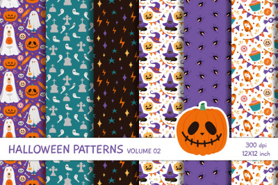 Halloween seamless patterns \ digital papers