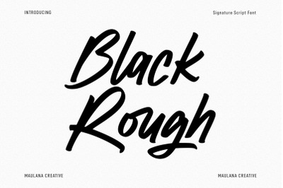 Black Rough Script Font